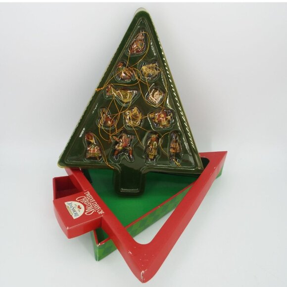 Jim Shore Heartwood Creek Twelve Days of Christmas Mini Ornaments Boxed Set 2006 - Picture 2 of 16